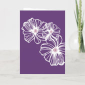 紫色ウェディングドレスに白いドレスのブライズメイドのお願い 招待状 (裏面)