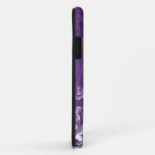 紫色エレガントな新婦付添人の好意のヴィンテージの渦巻 Case-Mate iPhoneケース (裏面/右)