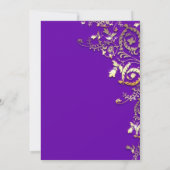 紫色エレガントな25周年招待状 招待状 (裏面)