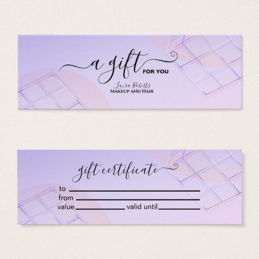 紫色エレガントホログラフィックロゴ (正面&裏面)