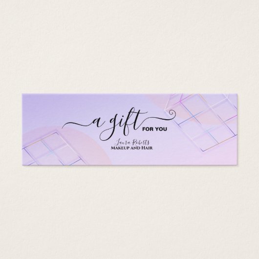 紫色エレガントホログラフィックロゴ (正面)