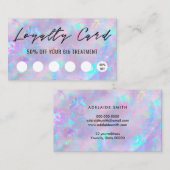 紫色オパールインスパイアテクスチャロイヤリティカード 名刺 (正面/裏面)