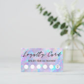 紫色オパールインスパイアテクスチャロイヤリティカード 名刺 (スタンド正面)