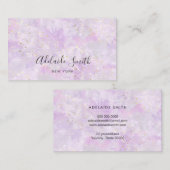 紫色オパールフェイクグリッター 名刺 (正面/裏面)