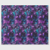 紫色オパール水包み紙抽象芸術結晶 ラッピングペーパー (フラット)