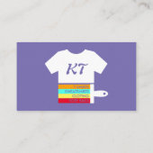 紫色カスタムTシャツ バッグ 衣類 名刺 (裏面)