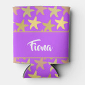 紫色カラフルのヒトデ 缶クーラー (正面)