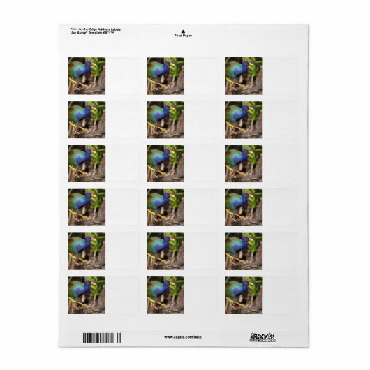 紫色ガリン ラベル (フルシート)