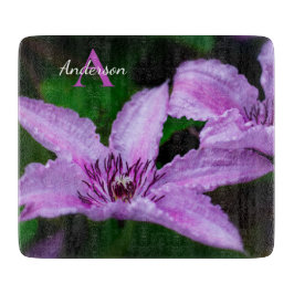 紫色クレマチス カッティングボード