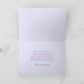 紫色クレマチス-悔やみや弔慰カード カード (内部)