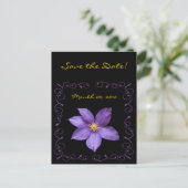 紫色クレマチス 案内ポストカード (スタンド正面)