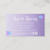 紫色グラディエント料理器ベーカリー 名刺 (裏面)