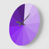 紫色グラデーション勾配モダンとアート壁時計 ラージ壁時計 (傾斜)