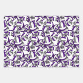 紫色グレー調整カラーバレーボールテーマ ラッピングペーパーシート (正面)