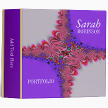 紫色コーラルデジタルレースポートフォリオバインダー