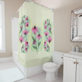 紫色コーン花シャワーカーテン シャワーカーテン (インサイチュ)