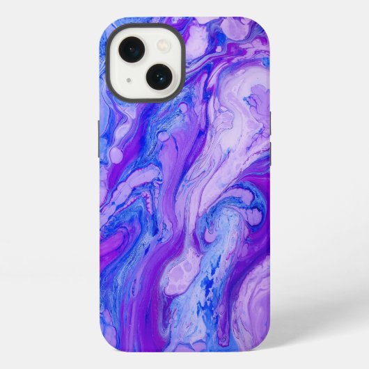 紫色サイケデリック液体 iPhoneケース (裏面)