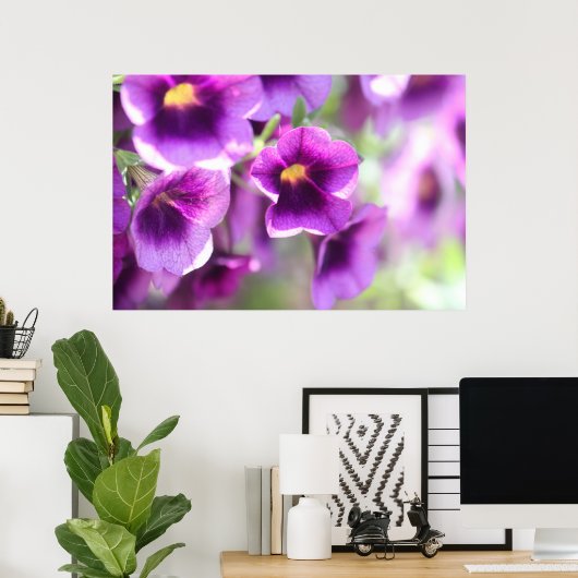 紫色スミレの壁ポスター ポスター (ホームオフィス)