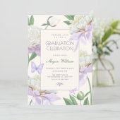 紫色スミレの花園 卒業式 招待状 (スタンド正面)