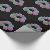 紫色ターコイズの泡包装紙 ラッピングペーパー (角)