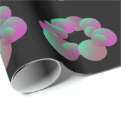 紫色ターコイズの泡包装紙 ラッピングペーパー (ロールコーナー)