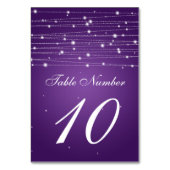 紫色テーブル数きらめくなライン テーブルナンバー (裏面)