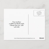 紫色デイジー抽象花の感謝ポストカード ポストカード (裏面)