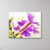 紫色トランペット花水彩画キャンバス印刷 キャンバスプリント (正面)