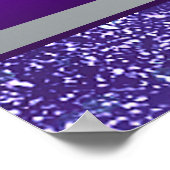 紫色ハイヒールシューバースデーパーティバナー ポスター (角)