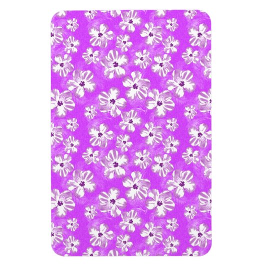 紫色ハイビスカスの花 マグネット (縦)