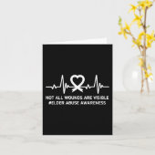 紫色ハートビート 高齢者虐待防止キャンペーン カード (黄色い花)