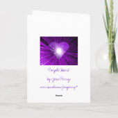 紫色ハート '愛' 'あなたのテキスト' グリーティングカード (裏面)