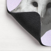 紫色バイオレットフクロウ花クラウングリッターパーソナライズ マウスパッド (コーナー)