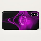 紫色バイオレットフラクタルバラ Case-Mate iPhoneケース (裏面(横))