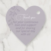 紫色バイオレット植物性心型メッセージカード フェイバータグ (裏面)