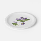 紫色バイオレット水色植物性紙プレート ペーパープレート (アングル)