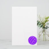 紫色バレーボール 便箋 (スタンド正面)