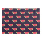 紫色パターンのネオンスイカ 枕カバー (裏面-右)