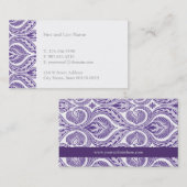 紫色パターン名刺 名刺 (正面/裏面)