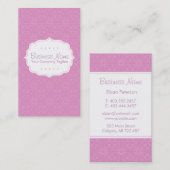 紫色パターン名刺 名刺 (正面/裏面)