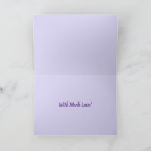 紫色ビオラ パンジー かわいい花 花のカード カード (内部)