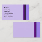 紫色ビジネスは縞で飾ります 名刺 (正面/裏面)