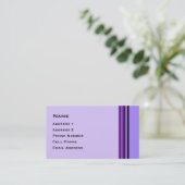 紫色ビジネスは縞で飾ります 名刺 (スタンド正面)