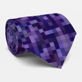 紫色ピクセル ネクタイ (ロール)