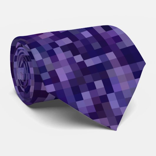 紫色ピクセル ネクタイ (ロール)
