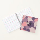 紫色ピンク分子レシピ書 ノートブック (内部)