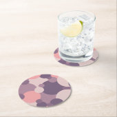 紫色ピンク分子紙コースター ラウンドペーパーコースター (インサイチュ)