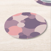 紫色ピンク分子紙コースター ラウンドペーパーコースター (アングル)