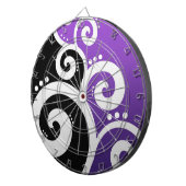 紫色ファンキーな渦巻 ダーツボード (正面右)