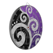 紫色ファンキーな渦巻 ダーツボード (正面左)